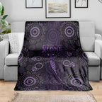 Purple Dragonfly Aboriginal of Hope Blanket Australian Epilepsy Awareness - Aussie Hoodie