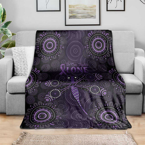 Purple Dragonfly Aboriginal of Hope Blanket Australian Epilepsy Awareness - Aussie Hoodie