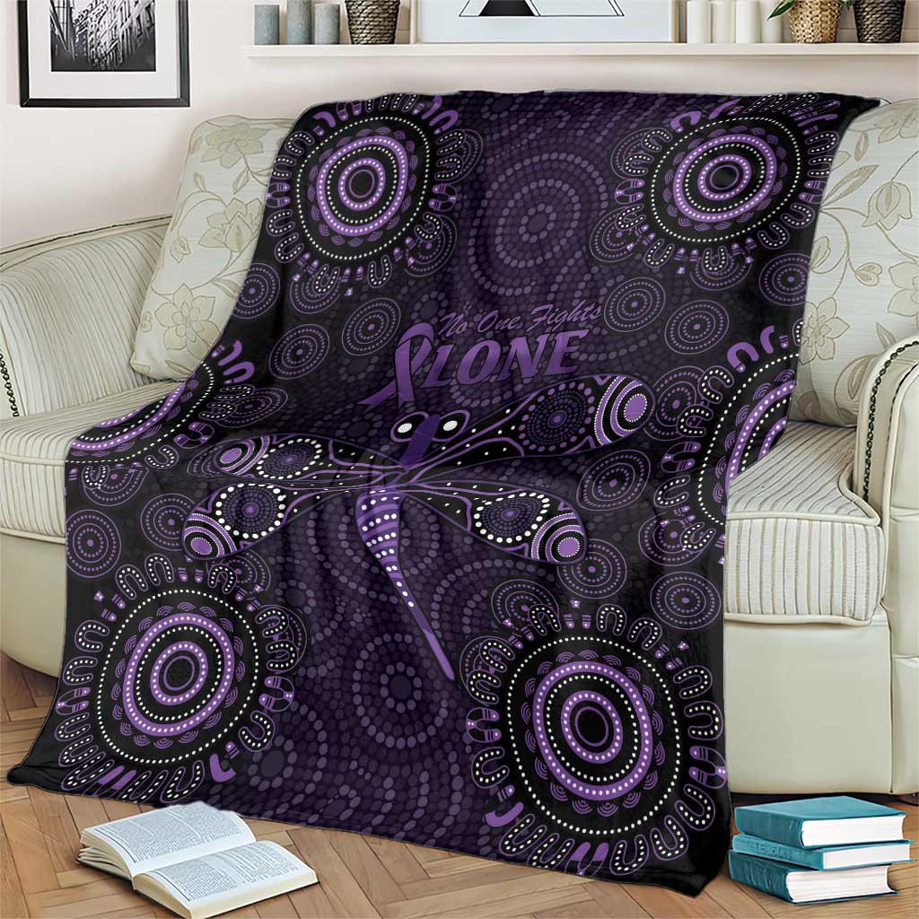 Purple Dragonfly Aboriginal of Hope Blanket Australian Epilepsy Awareness - Aussie Hoodie