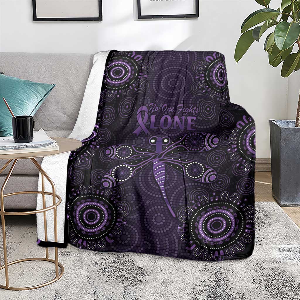 Purple Dragonfly Aboriginal of Hope Blanket Australian Epilepsy Awareness - Aussie Hoodie