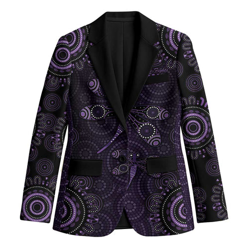 Purple Dragonfly Aboriginal of Hope Blazer Australian Epilepsy Awareness - Aussie Hoodie