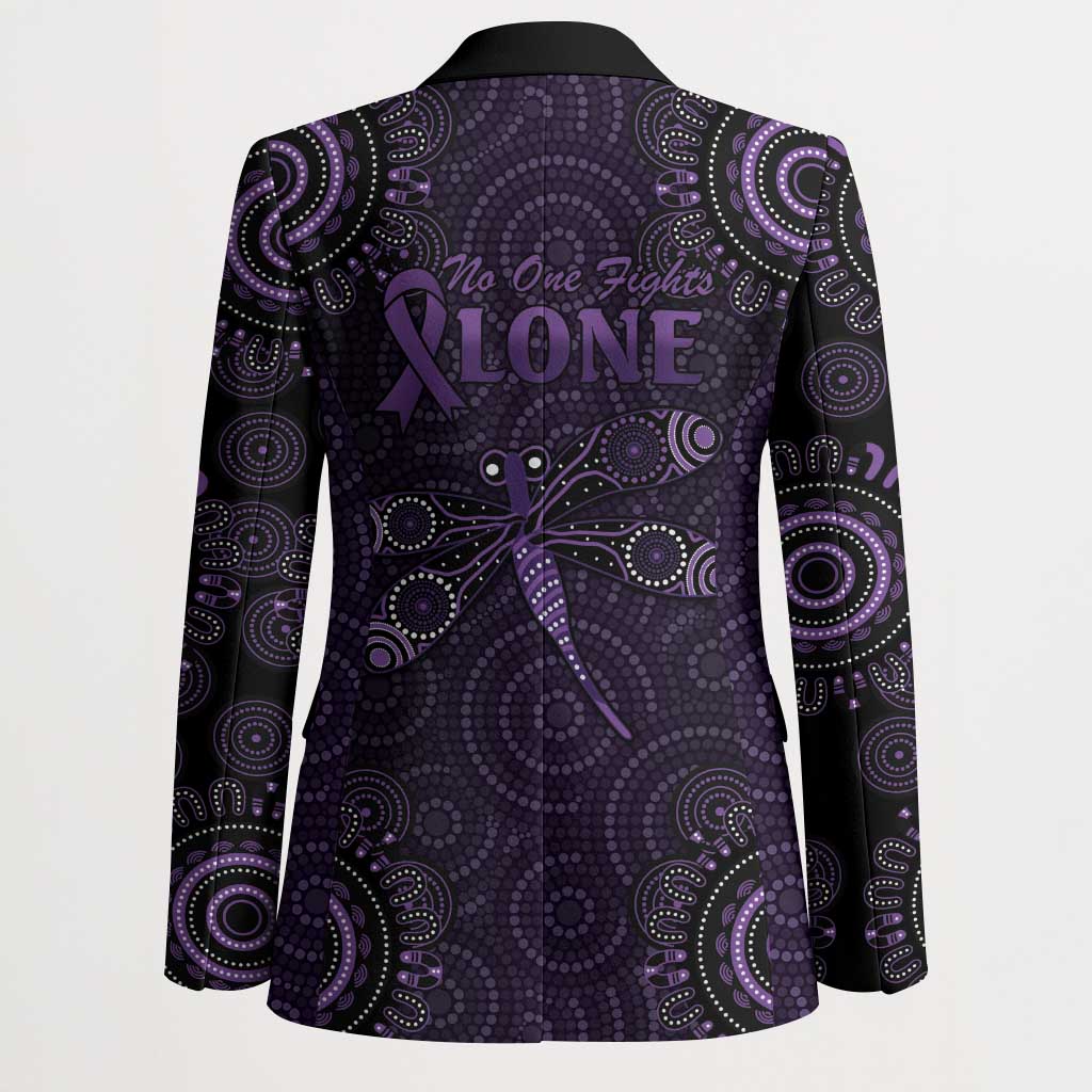 Purple Dragonfly Aboriginal of Hope Blazer Australian Epilepsy Awareness - Aussie Hoodie