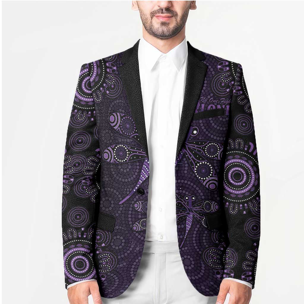 Purple Dragonfly Aboriginal of Hope Blazer Australian Epilepsy Awareness - Aussie Hoodie