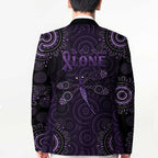 Purple Dragonfly Aboriginal of Hope Blazer Australian Epilepsy Awareness - Aussie Hoodie