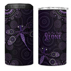 Purple Dragonfly Aboriginal of Hope 4 in 1 Can Cooler Tumbler Australian Epilepsy Awareness - Aussie Hoodie