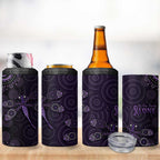 Purple Dragonfly Aboriginal of Hope 4 in 1 Can Cooler Tumbler Australian Epilepsy Awareness - Aussie Hoodie
