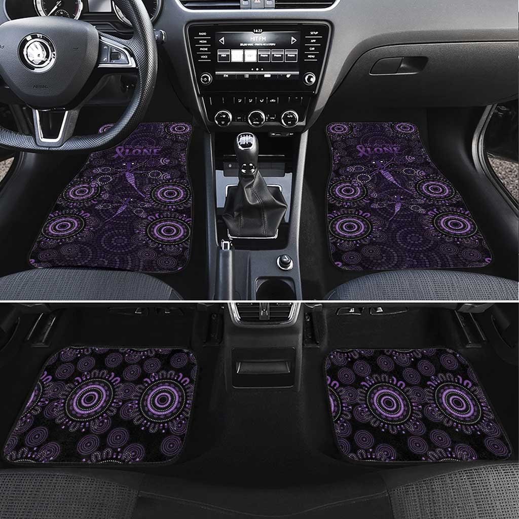 Purple Dragonfly Aboriginal of Hope Car Mats Australian Epilepsy Awareness - Aussie Hoodie