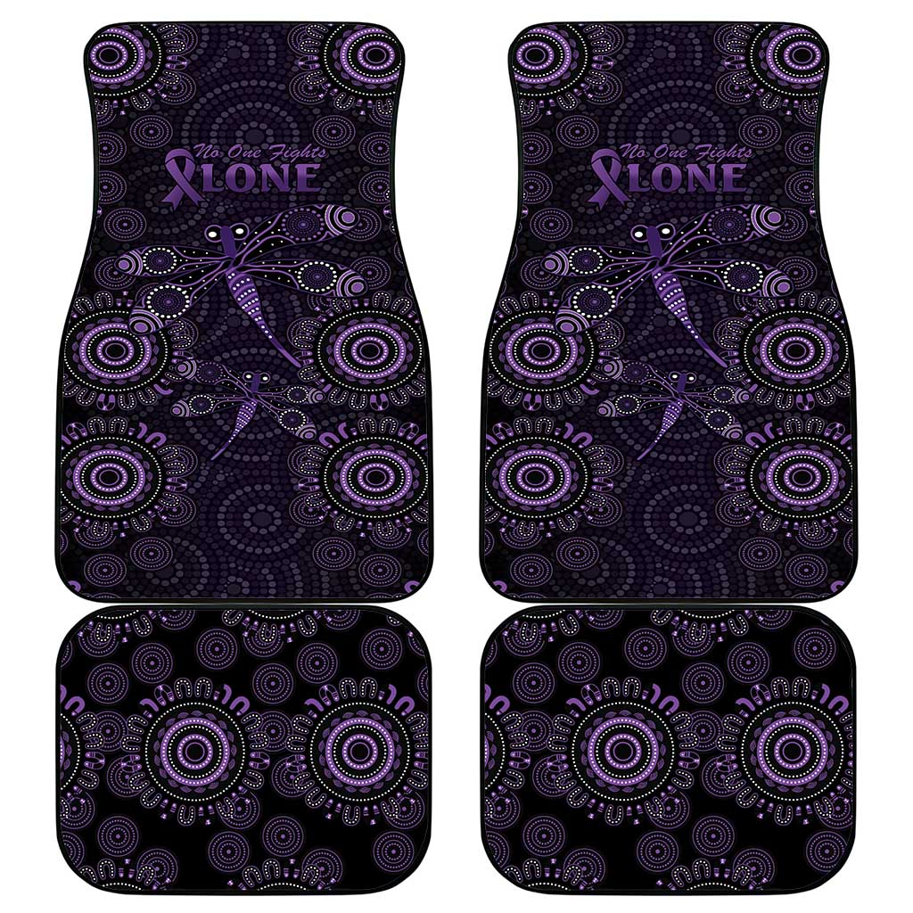 Purple Dragonfly Aboriginal of Hope Car Mats Australian Epilepsy Awareness - Aussie Hoodie