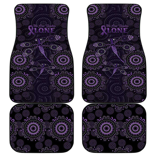 Purple Dragonfly Aboriginal of Hope Car Mats Australian Epilepsy Awareness - Aussie Hoodie
