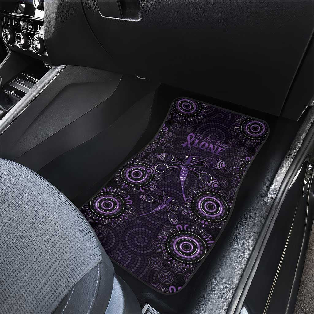 Purple Dragonfly Aboriginal of Hope Car Mats Australian Epilepsy Awareness - Aussie Hoodie
