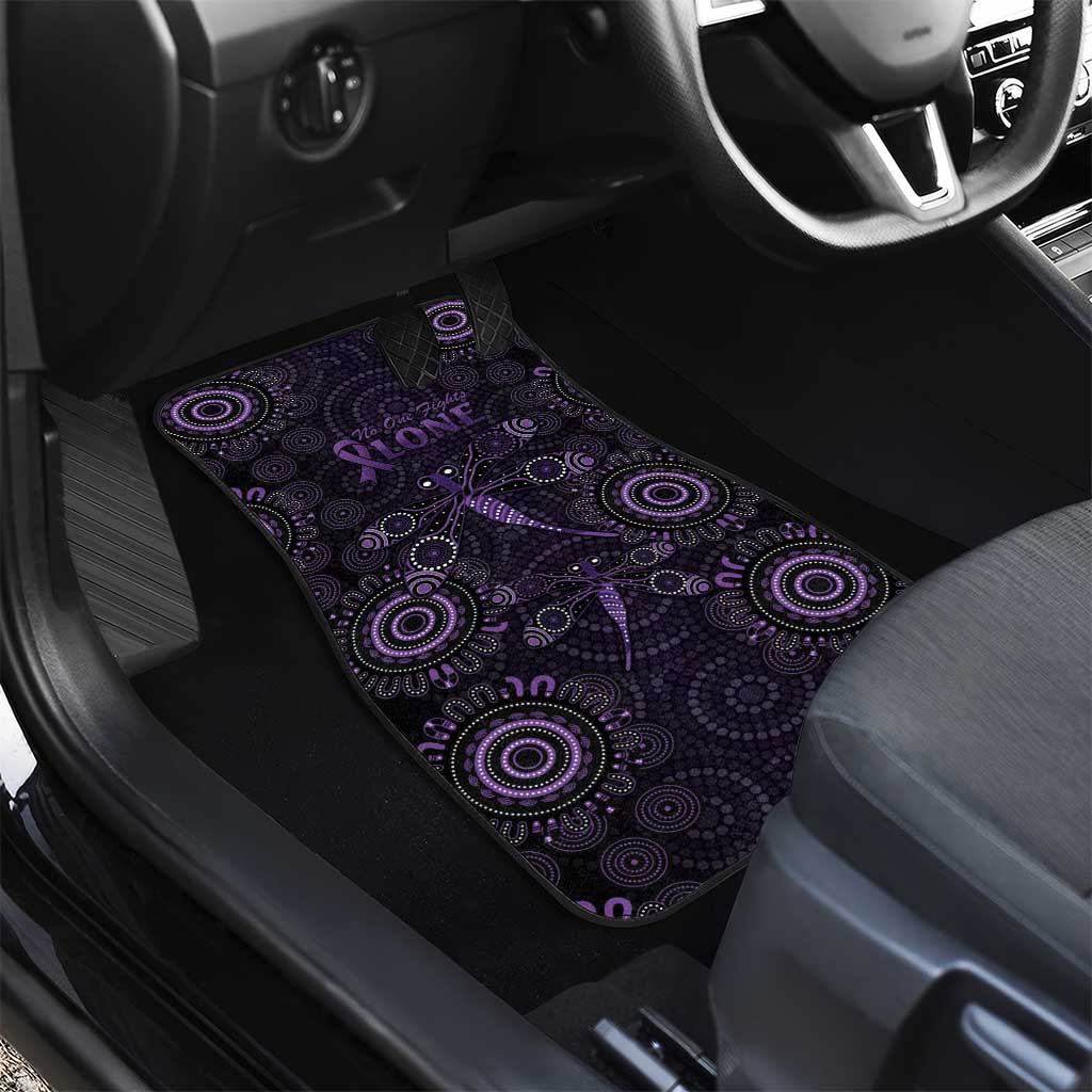 Purple Dragonfly Aboriginal of Hope Car Mats Australian Epilepsy Awareness - Aussie Hoodie