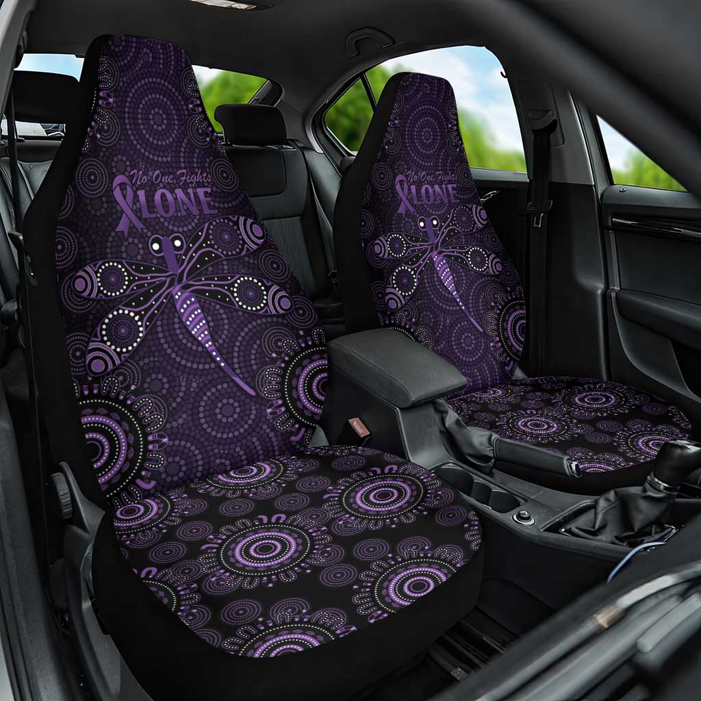 Purple Dragonfly Aboriginal of Hope Car Seat Cover Australian Epilepsy Awareness - Aussie Hoodie