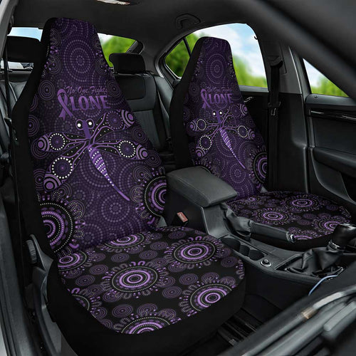 Purple Dragonfly Aboriginal of Hope Car Seat Cover Australian Epilepsy Awareness - Aussie Hoodie