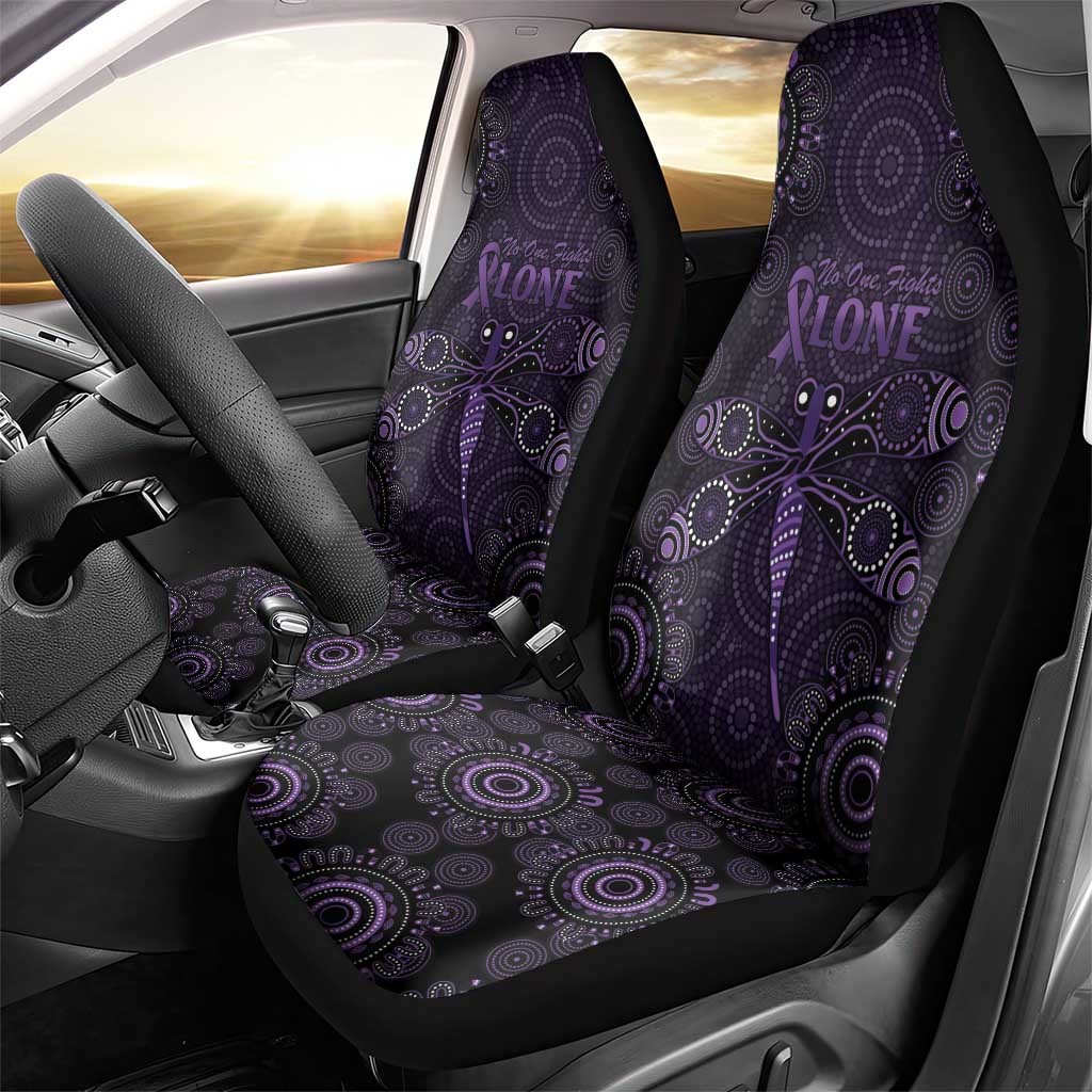 Purple Dragonfly Aboriginal of Hope Car Seat Cover Australian Epilepsy Awareness - Aussie Hoodie