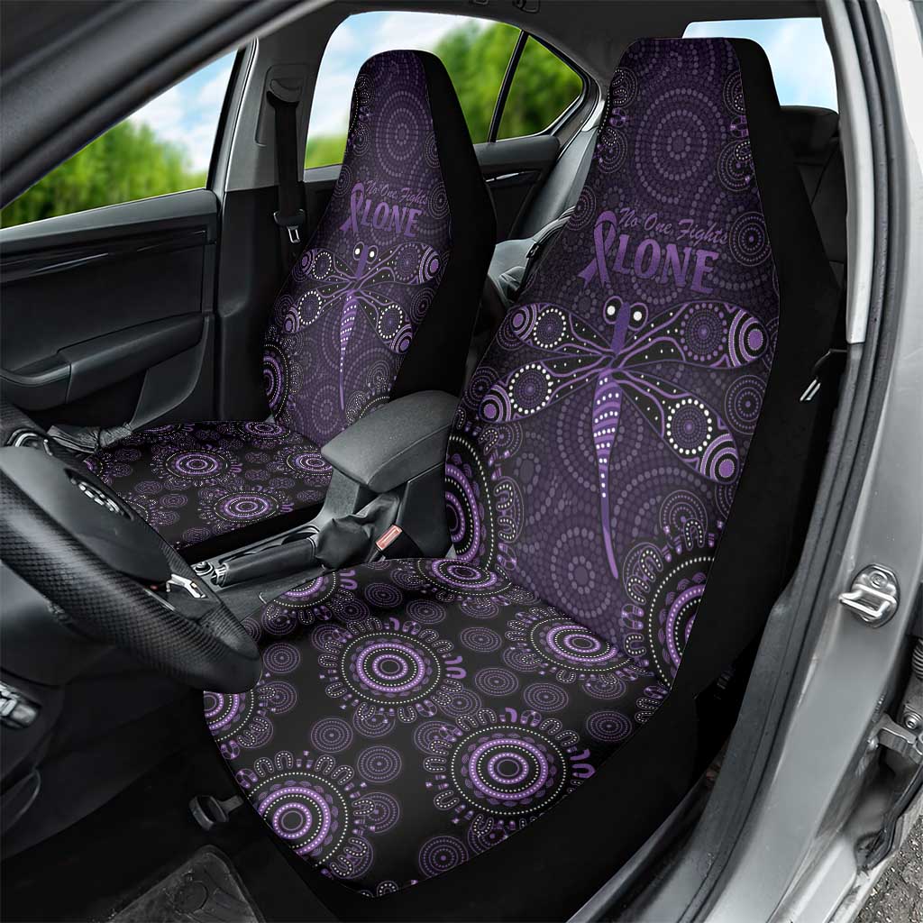 Purple Dragonfly Aboriginal of Hope Car Seat Cover Australian Epilepsy Awareness - Aussie Hoodie