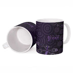 Purple Dragonfly Aboriginal of Hope Ceramic Mug Australian Epilepsy Awareness - Aussie Hoodie