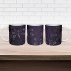 Purple Dragonfly Aboriginal of Hope Ceramic Mug Australian Epilepsy Awareness - Aussie Hoodie
