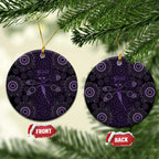 Purple Dragonfly Aboriginal of Hope Ceramic Ornament Australian Epilepsy Awareness - Aussie Hoodie