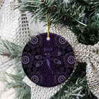 Purple Dragonfly Aboriginal of Hope Ceramic Ornament Australian Epilepsy Awareness - Aussie Hoodie