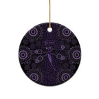 Purple Dragonfly Aboriginal of Hope Ceramic Ornament Australian Epilepsy Awareness - Aussie Hoodie