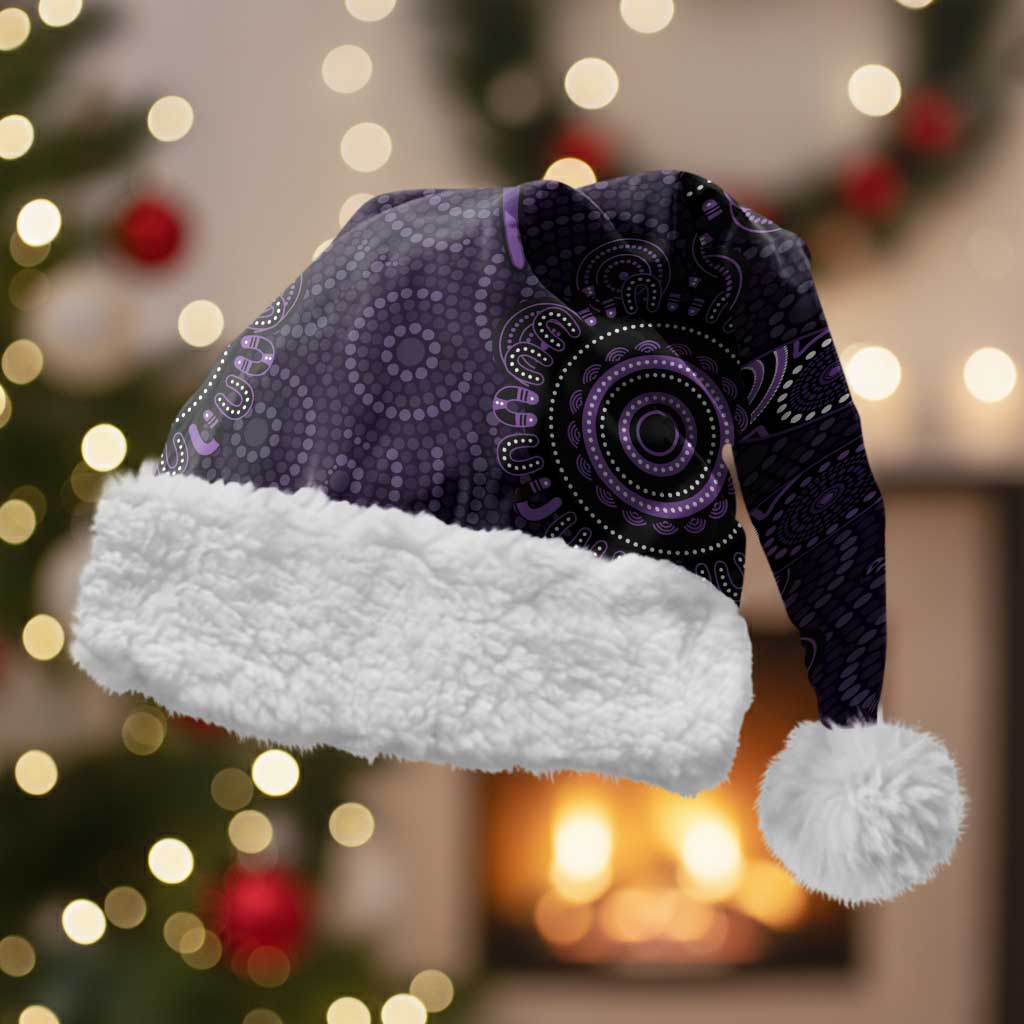 Purple Dragonfly Aboriginal of Hope Christmas Santa Hat Australian Epilepsy Awareness - Aussie Hoodie