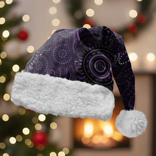 Purple Dragonfly Aboriginal of Hope Christmas Santa Hat Australian Epilepsy Awareness - Aussie Hoodie