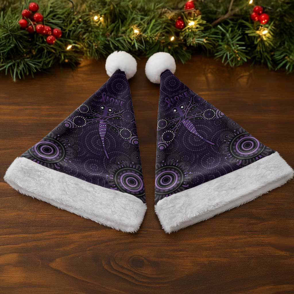 Purple Dragonfly Aboriginal of Hope Christmas Santa Hat Australian Epilepsy Awareness - Aussie Hoodie