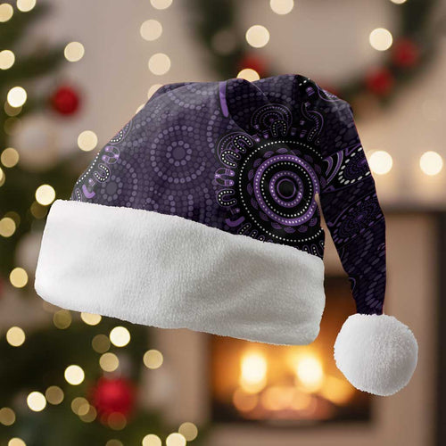 Purple Dragonfly Aboriginal of Hope Christmas Santa Hat Australian Epilepsy Awareness - Aussie Hoodie