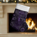 Purple Dragonfly Aboriginal of Hope Christmas Stocking Australian Epilepsy Awareness - Aussie Hoodie