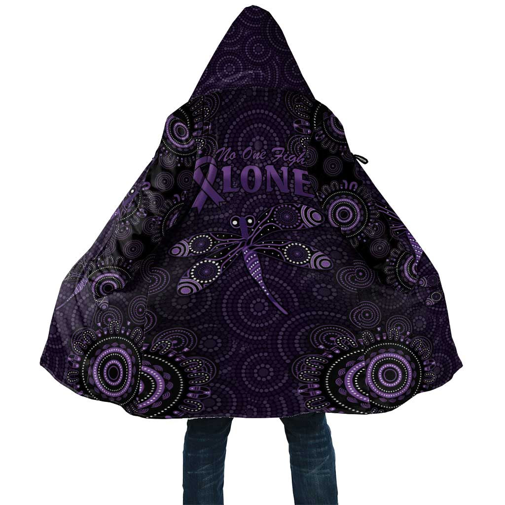 Purple Dragonfly Aboriginal of Hope Cloak Australian Epilepsy Awareness - Aussie Hoodie