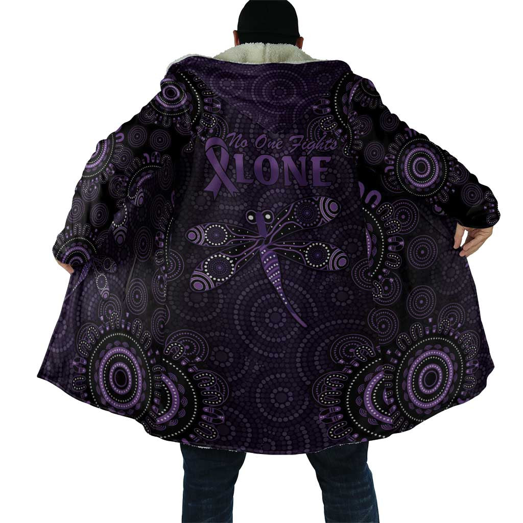 Purple Dragonfly Aboriginal of Hope Cloak Australian Epilepsy Awareness - Aussie Hoodie
