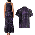 Purple Dragonfly Aboriginal of Hope Couples Matching Tank Maxi Dress and Hawaiian Shirt Australian Epilepsy Awareness - Aussie Hoodie