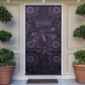 Purple Dragonfly Aboriginal of Hope Door Cover Australian Epilepsy Awareness - Aussie Hoodie