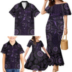 Purple Dragonfly Aboriginal of Hope Family Matching Mermaid Dress and Hawaiian Shirt Australian Epilepsy Awareness - Aussie Hoodie