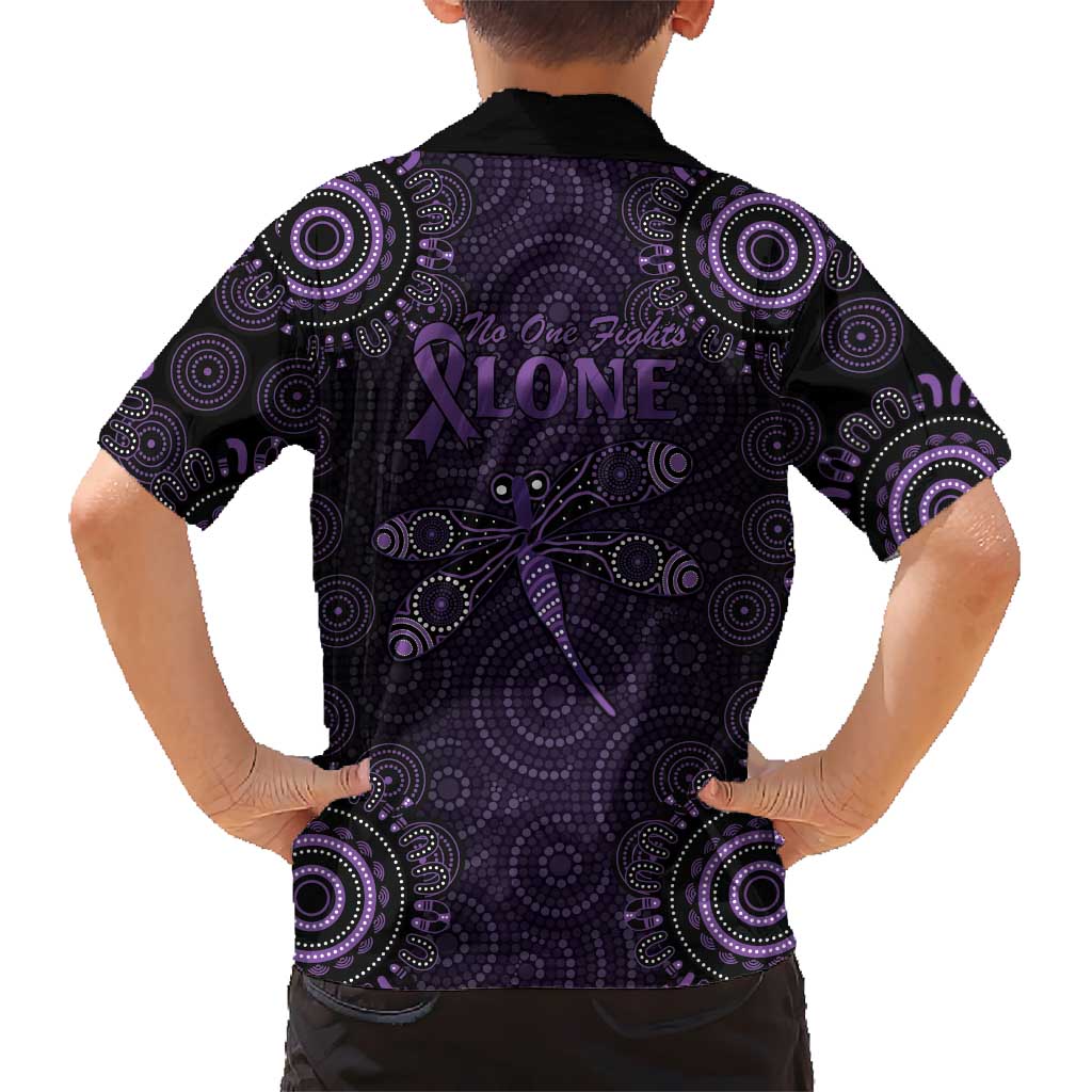 Purple Dragonfly Aboriginal of Hope Family Matching Mermaid Dress and Hawaiian Shirt Australian Epilepsy Awareness - Aussie Hoodie