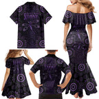 Purple Dragonfly Aboriginal of Hope Family Matching Mermaid Dress and Hawaiian Shirt Australian Epilepsy Awareness - Aussie Hoodie