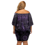 Purple Dragonfly Aboriginal of Hope Family Matching Off Shoulder Short Dress and Hawaiian Shirt Australian Epilepsy Awareness - Aussie Hoodie