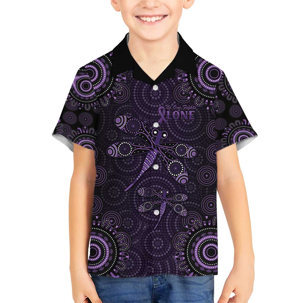 Purple Dragonfly Aboriginal of Hope Family Matching Puletasi and Hawaiian Shirt Australian Epilepsy Awareness - Aussie Hoodie