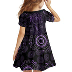 Purple Dragonfly Aboriginal of Hope Family Matching Summer Maxi Dress and Hawaiian Shirt Australian Epilepsy Awareness - Aussie Hoodie