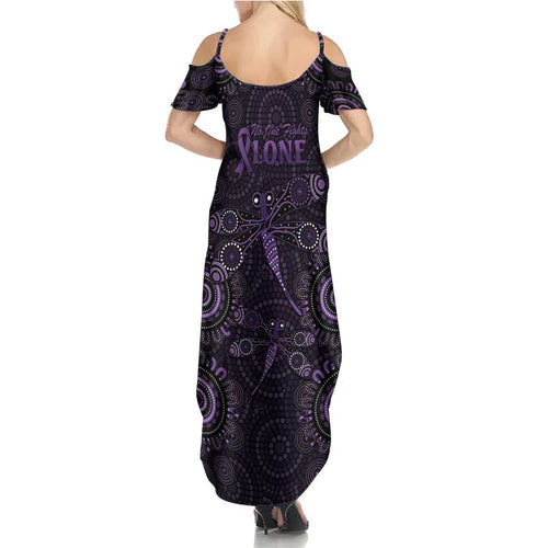 Purple Dragonfly Aboriginal of Hope Family Matching Summer Maxi Dress and Hawaiian Shirt Australian Epilepsy Awareness - Aussie Hoodie