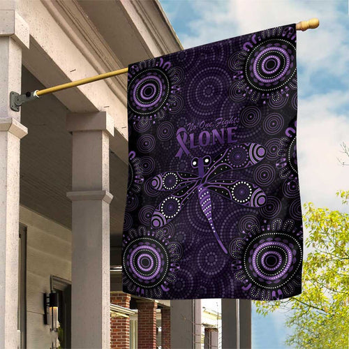 Purple Dragonfly Aboriginal of Hope Garden Flag Australian Epilepsy Awareness - Aussie Hoodie