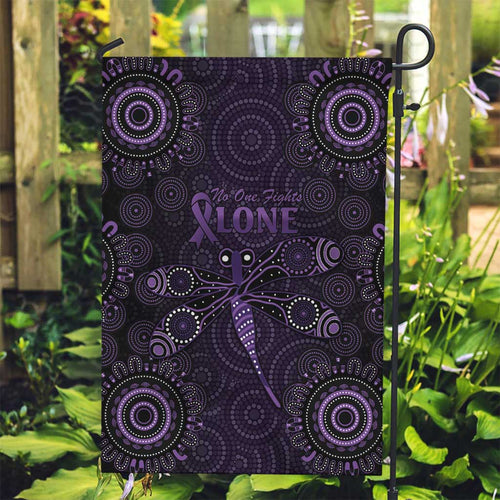 Purple Dragonfly Aboriginal of Hope Garden Flag Australian Epilepsy Awareness - Aussie Hoodie