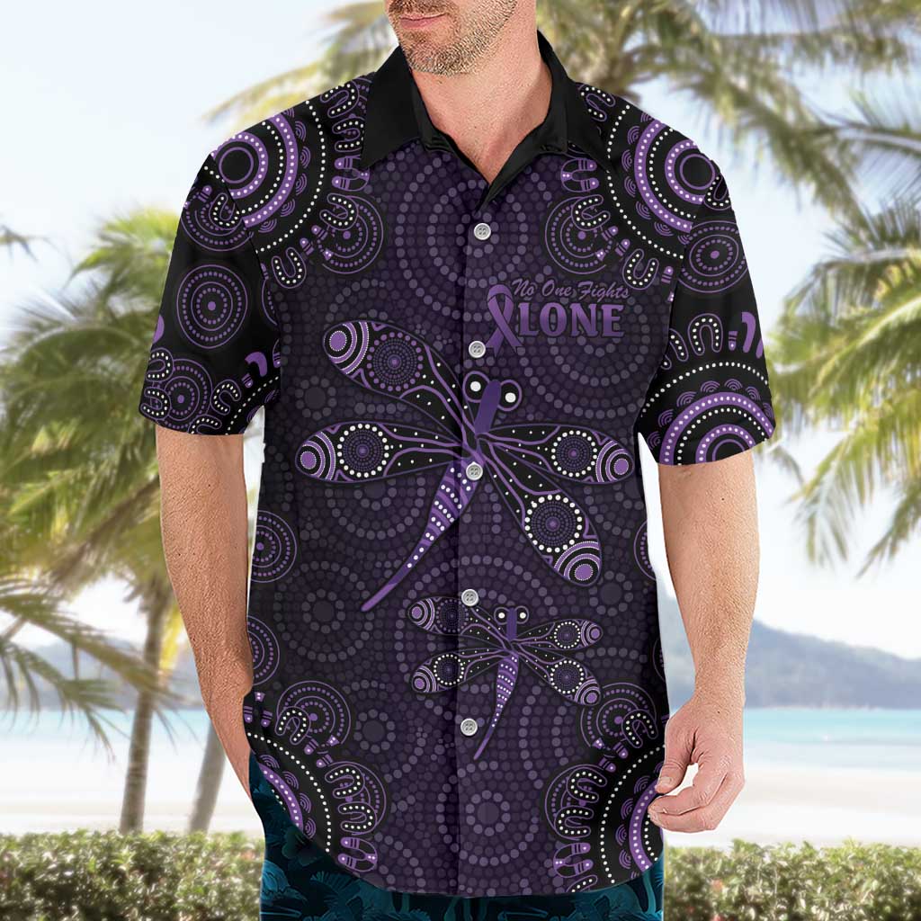 Purple Dragonfly Aboriginal of Hope Hawaiian Shirt Australian Epilepsy Awareness - Aussie Hoodie