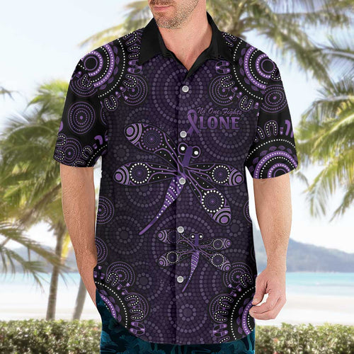 Purple Dragonfly Aboriginal of Hope Hawaiian Shirt Australian Epilepsy Awareness - Aussie Hoodie