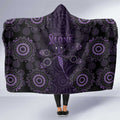 Purple Dragonfly Aboriginal of Hope Hooded Blanket Australian Epilepsy Awareness - Aussie Hoodie