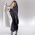 Purple Dragonfly Aboriginal of Hope Hooded Blanket Australian Epilepsy Awareness - Aussie Hoodie