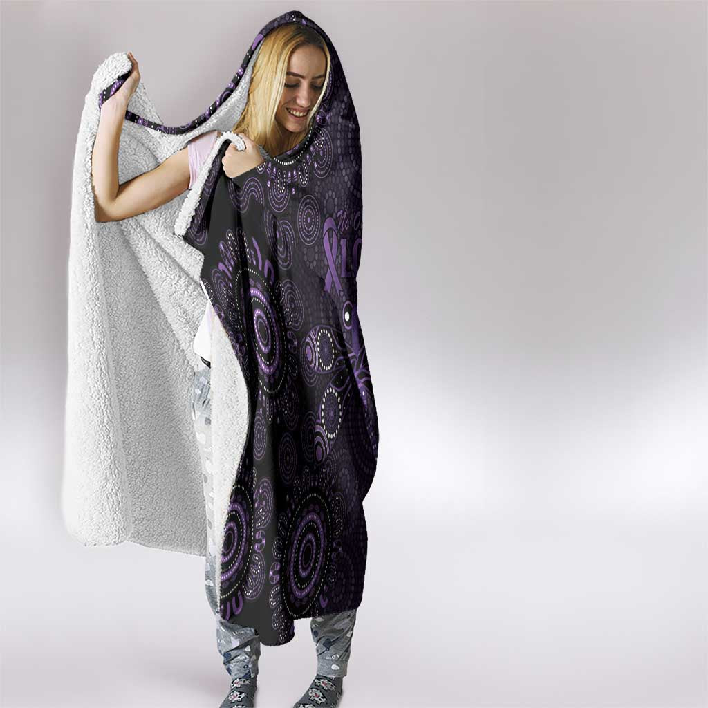Purple Dragonfly Aboriginal of Hope Hooded Blanket Australian Epilepsy Awareness - Aussie Hoodie