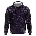 Purple Dragonfly Aboriginal of Hope Hoodie Australian Epilepsy Awareness - Aussie Hoodie