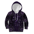 Purple Dragonfly Aboriginal of Hope Kid Hoodie Australian Epilepsy Awareness - Aussie Hoodie