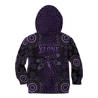 Purple Dragonfly Aboriginal of Hope Kid Hoodie Australian Epilepsy Awareness - Aussie Hoodie